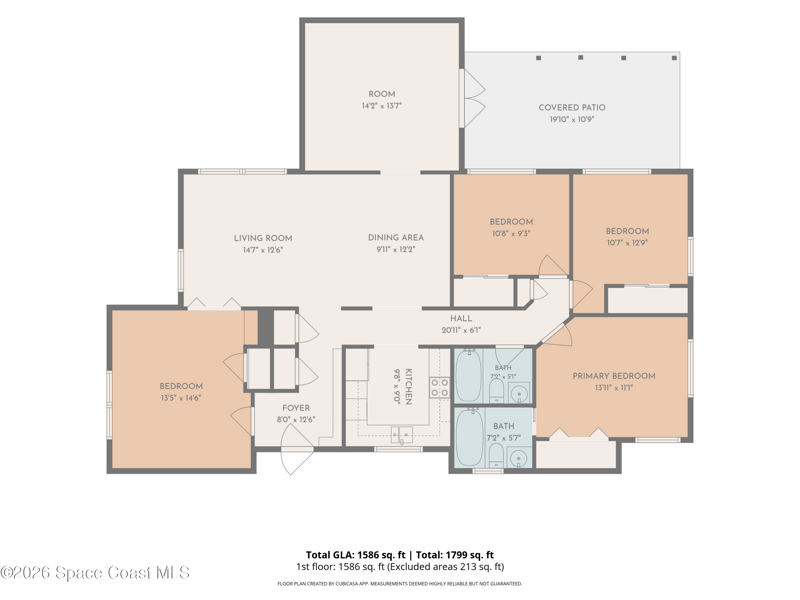 4 bedroom Single Family Residence at 1360 Dozier Avenue, Country Club Hills, Titusville — photo 2