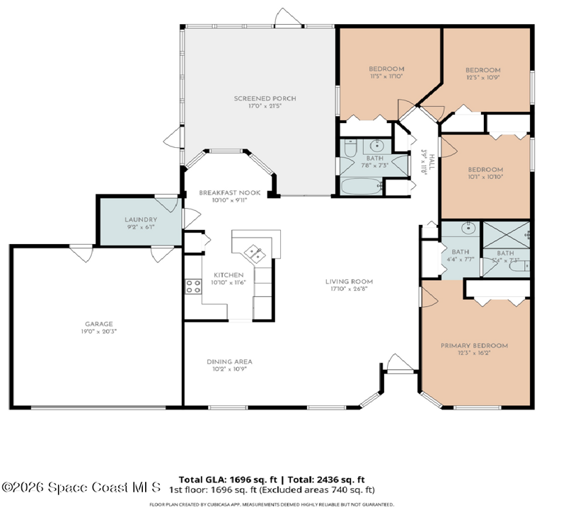 4 bedroom Single Family Residence at 792 Emerson Drive, Port Malabar Unit 45, Palm Bay — photo 2