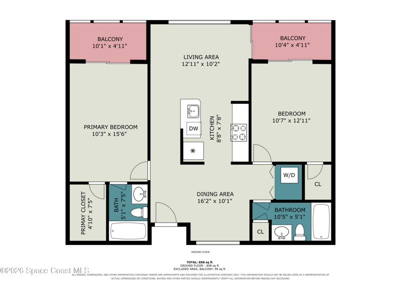 2 bedroom Condominium at 614 Beach Park Lane #V260, The Villages of Seaport Condo, Cape Canaveral — photo 2