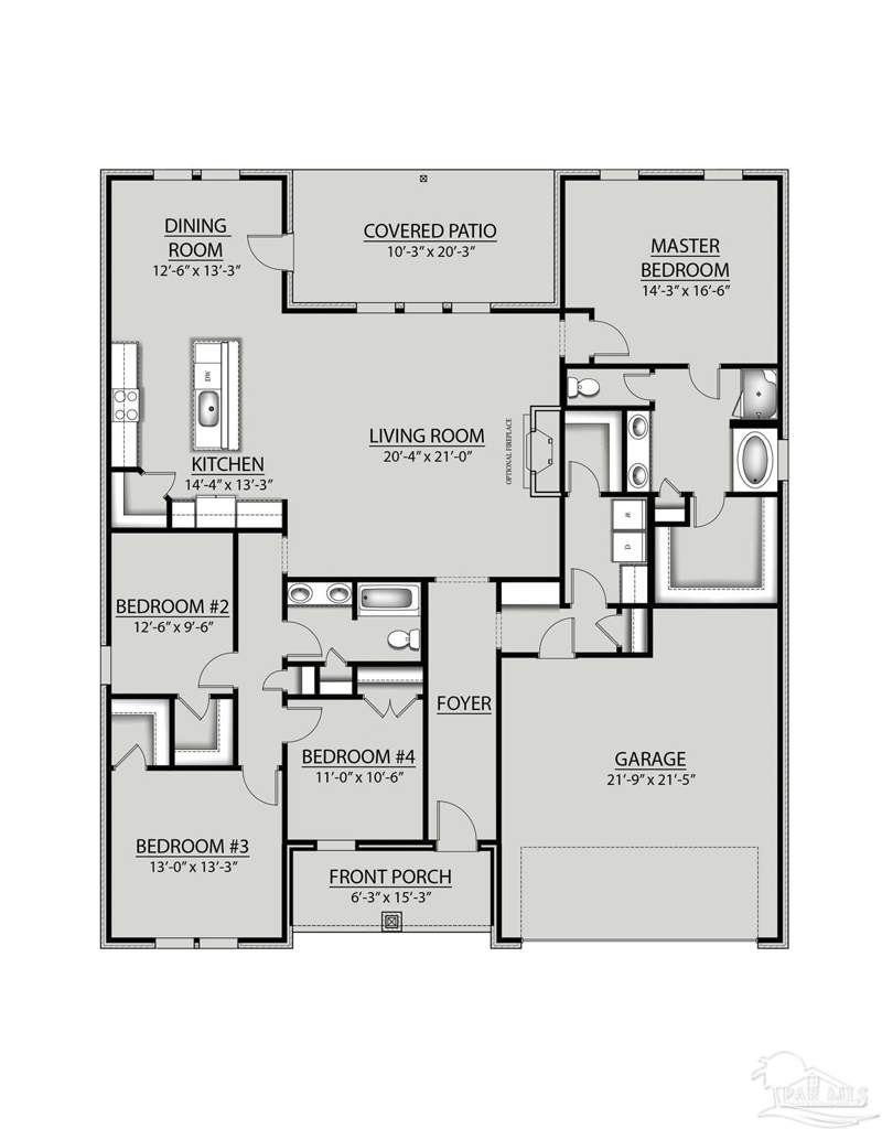 4 bedroom Single Family Residence at 2754 W Kingsfield Rd #LOT 10-3, Iron Rock, Cantonment — photo 3