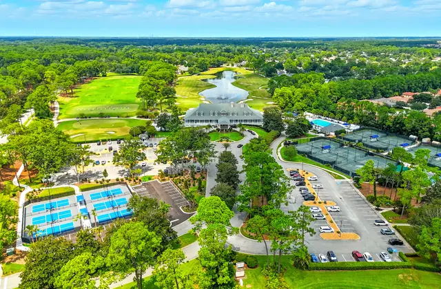 Aerial of the clubhouse and golf course at Jacksonville Golf and Country Club