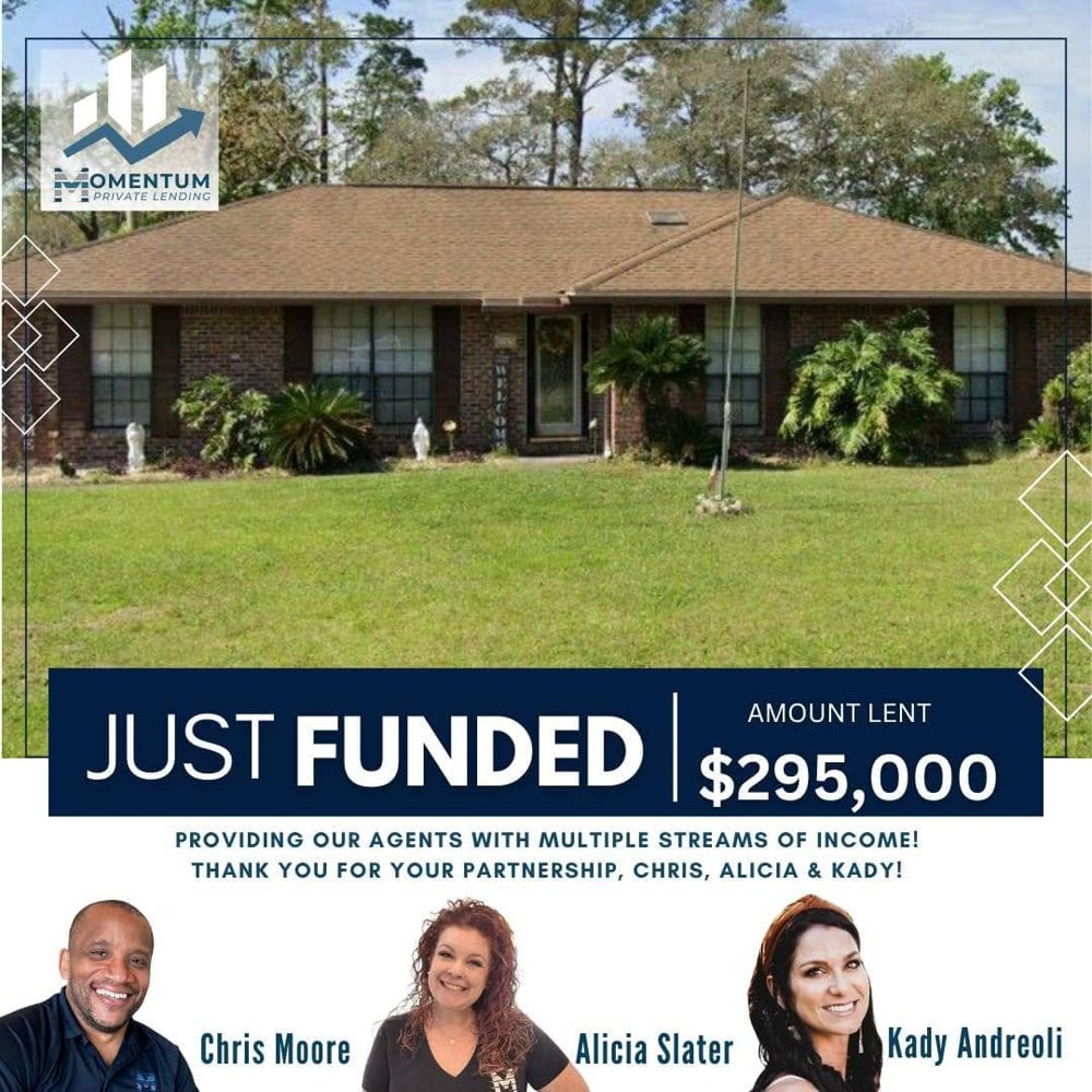 Brick home funded at $295,000 in the Momentum network