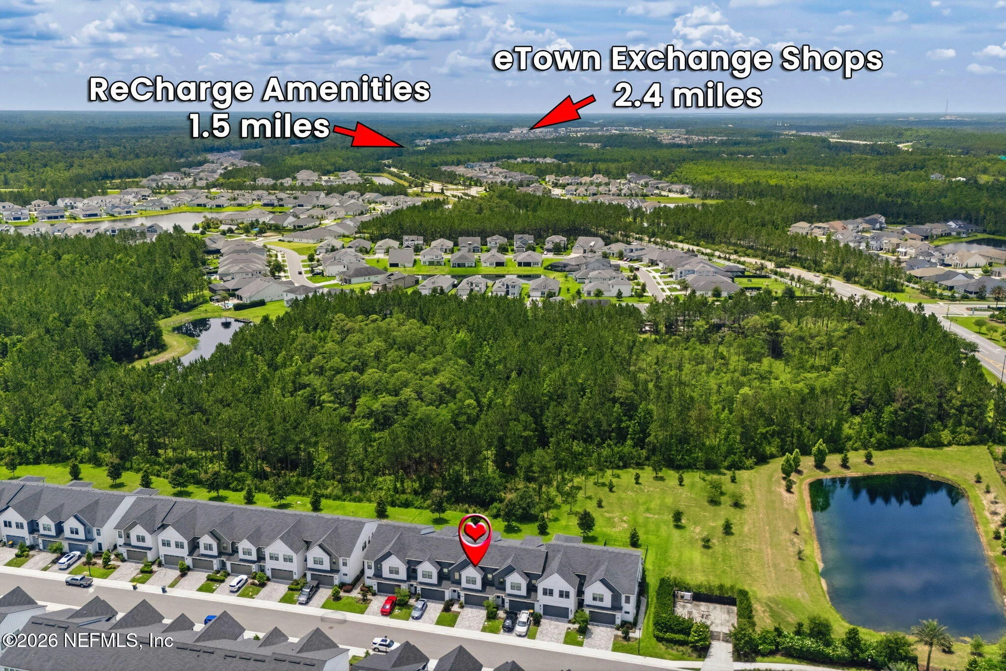 Gated entrance at Newton Townhomes
